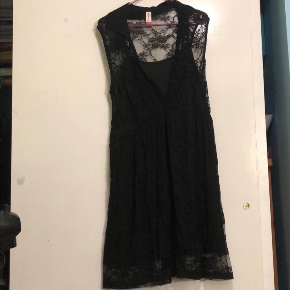 Black lace dress